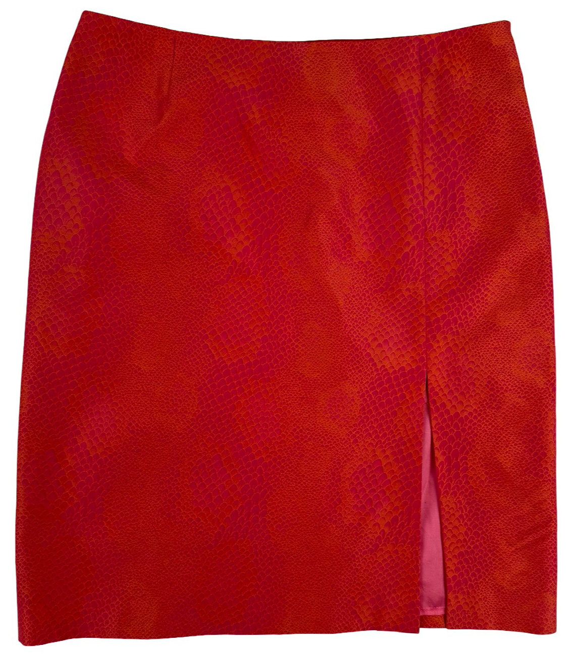Versace faux pink snake skin skirt