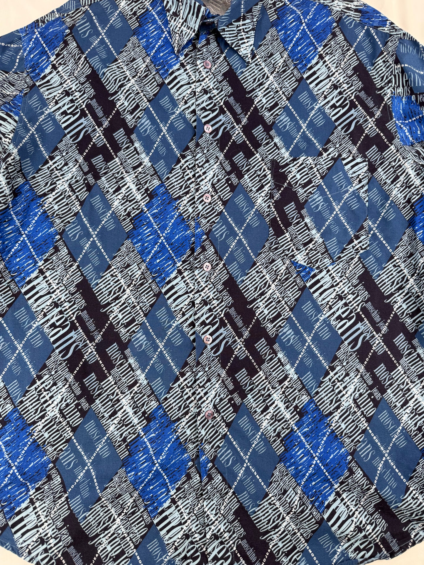 Moschino Checked blue shirt