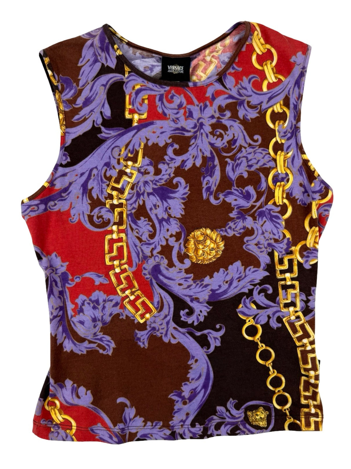 Versace chain print vest top