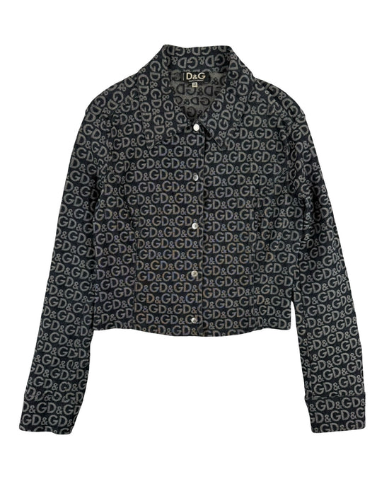 D&G all over logo denim jacket