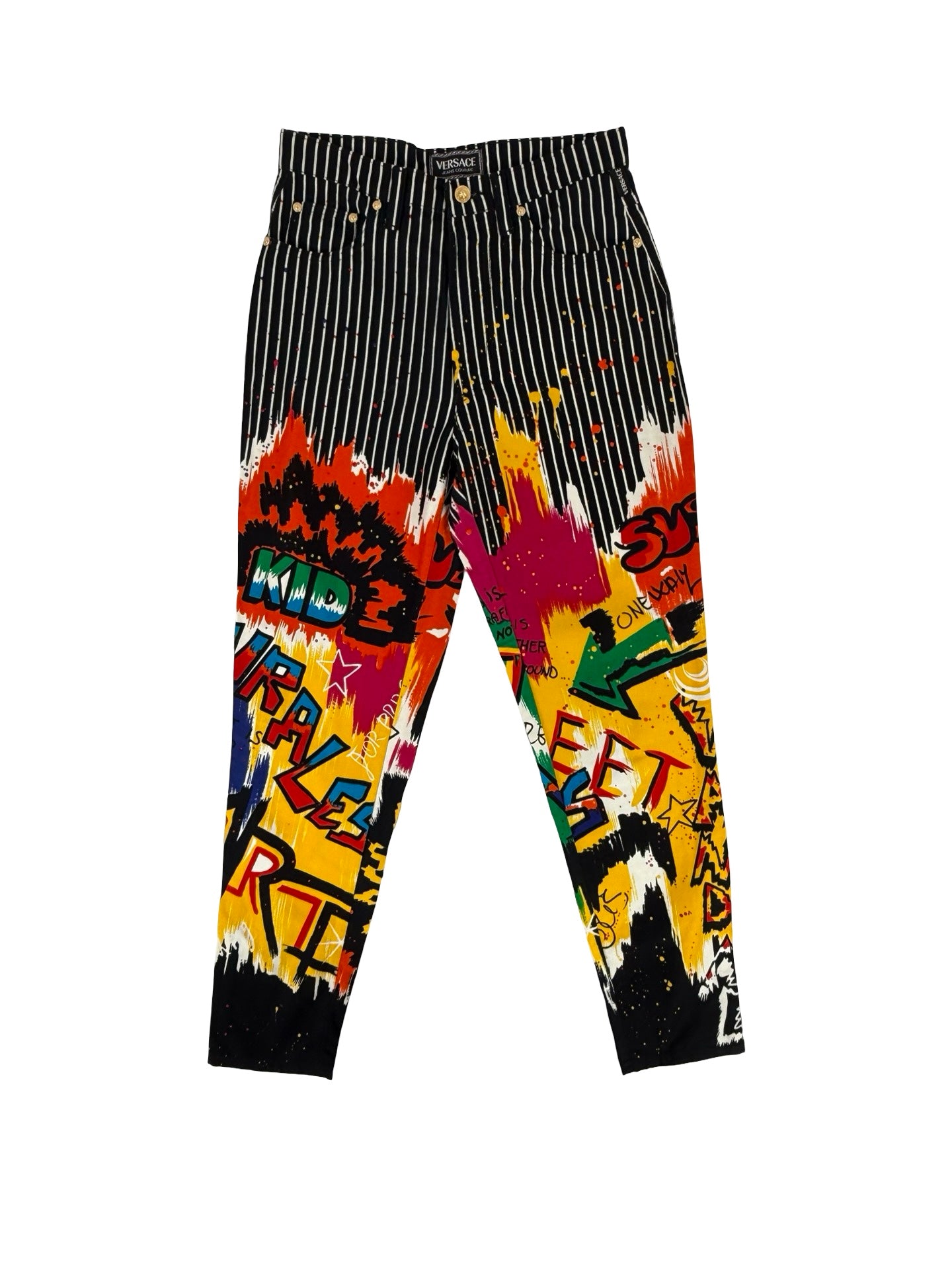 Versace Grafitti Stripe Jeans