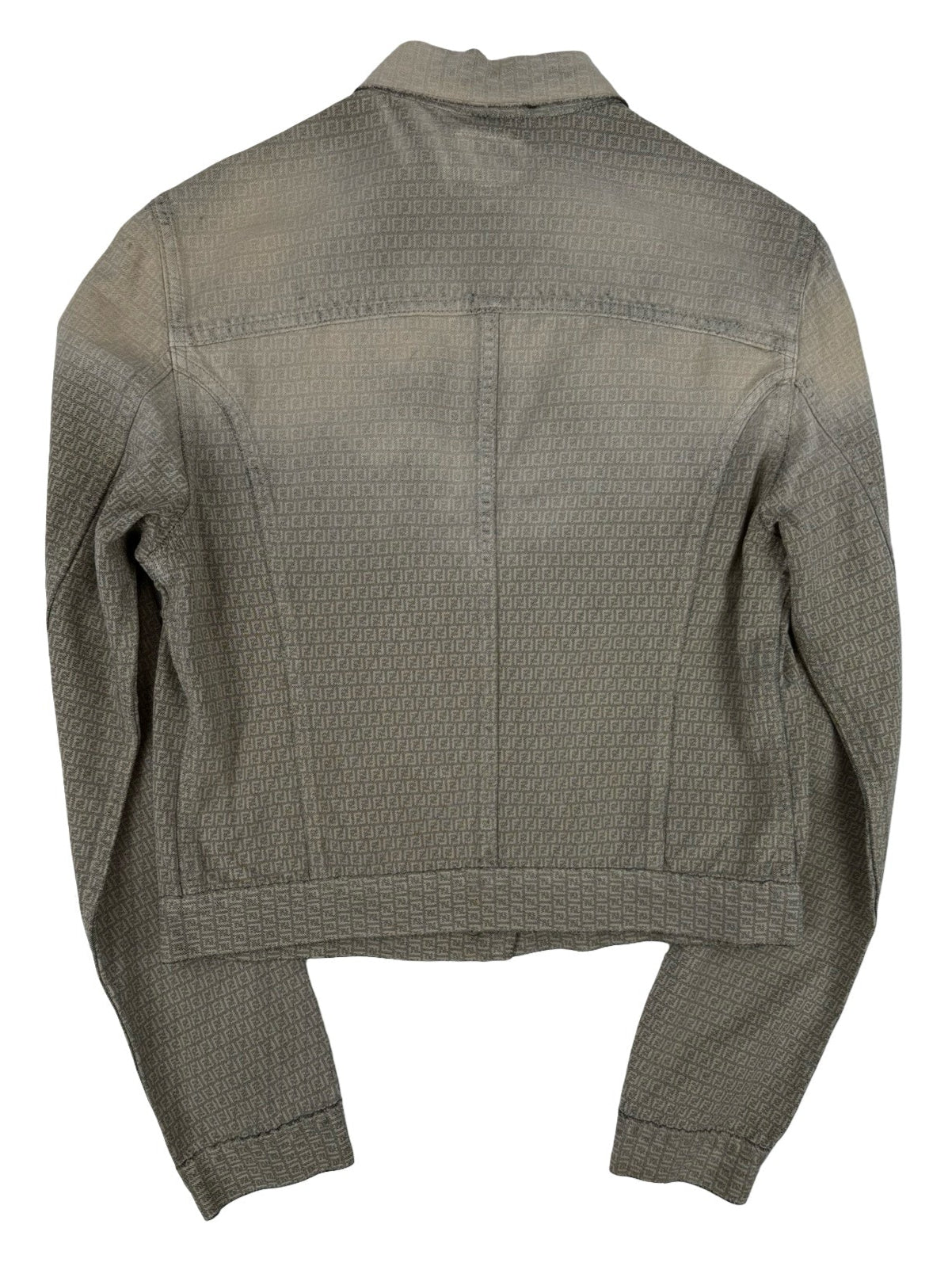 Fendi zucca distressed denim jacket