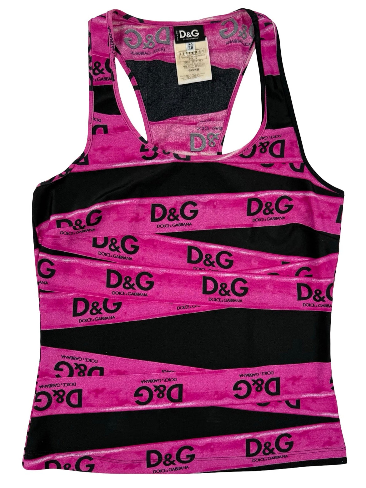 D&G by Dolce & Gabbana  F/W 2003 "Tape Effect" vest Top