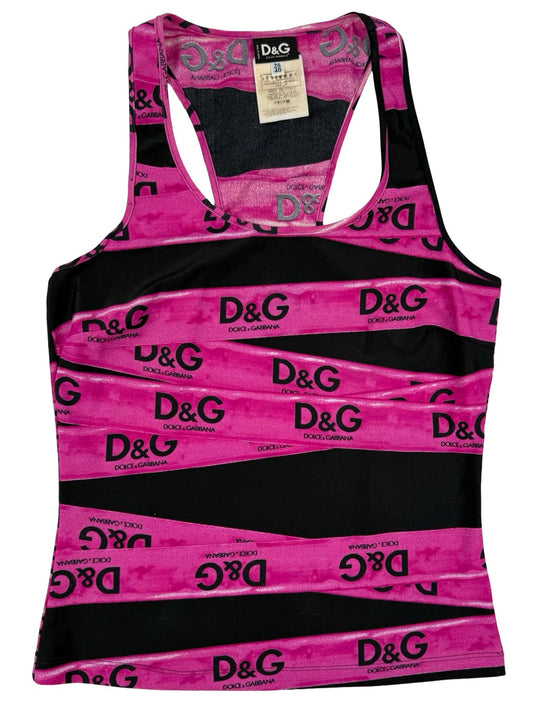 D&G by Dolce & Gabbana  F/W 2003 "Tape Effect" vest Top