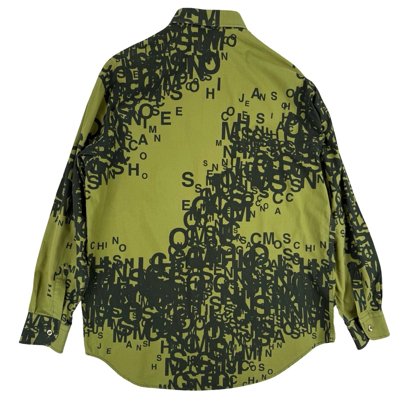 Moschino green Spell out shirt