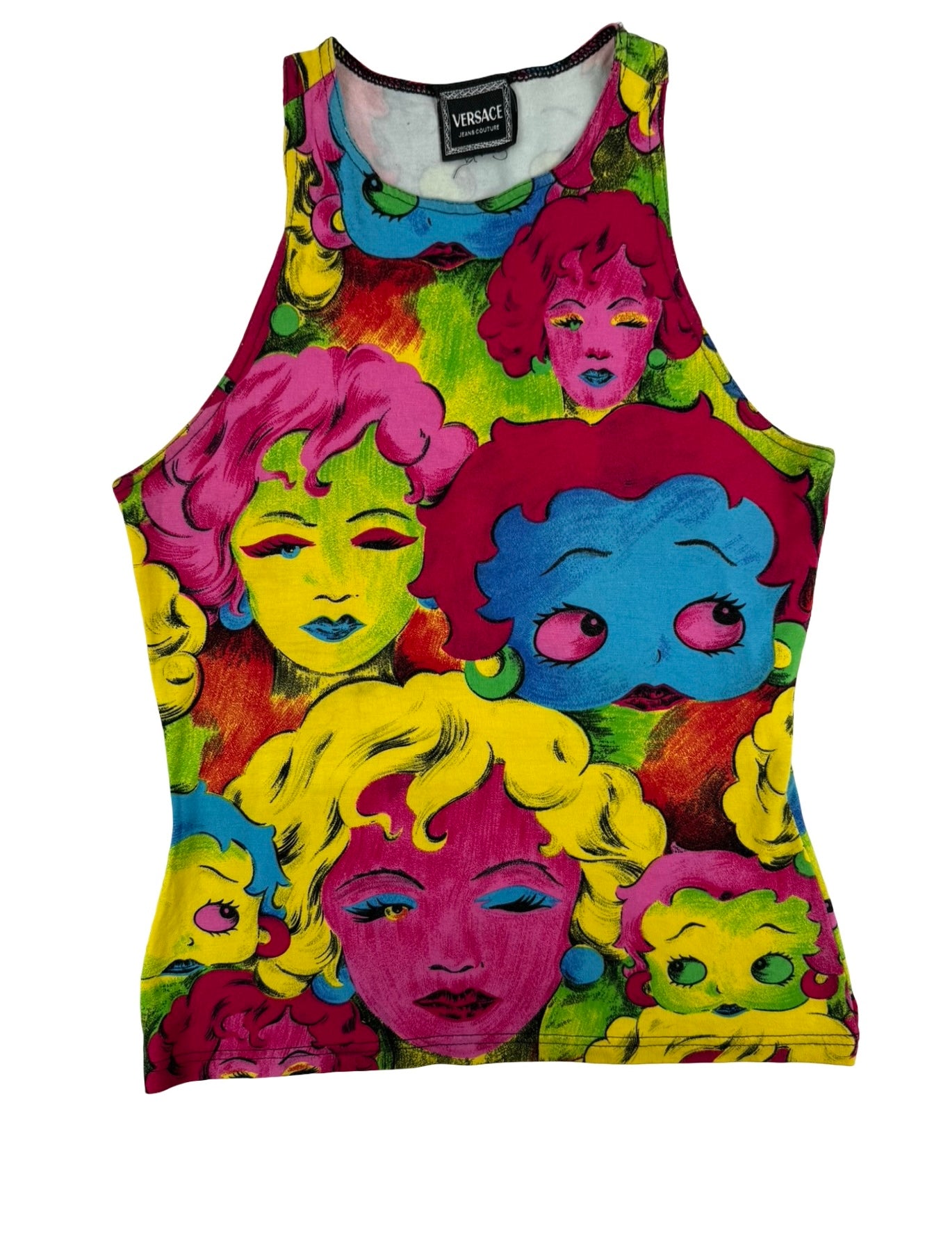 Versace icon Monroe & Betty boop racer back vest