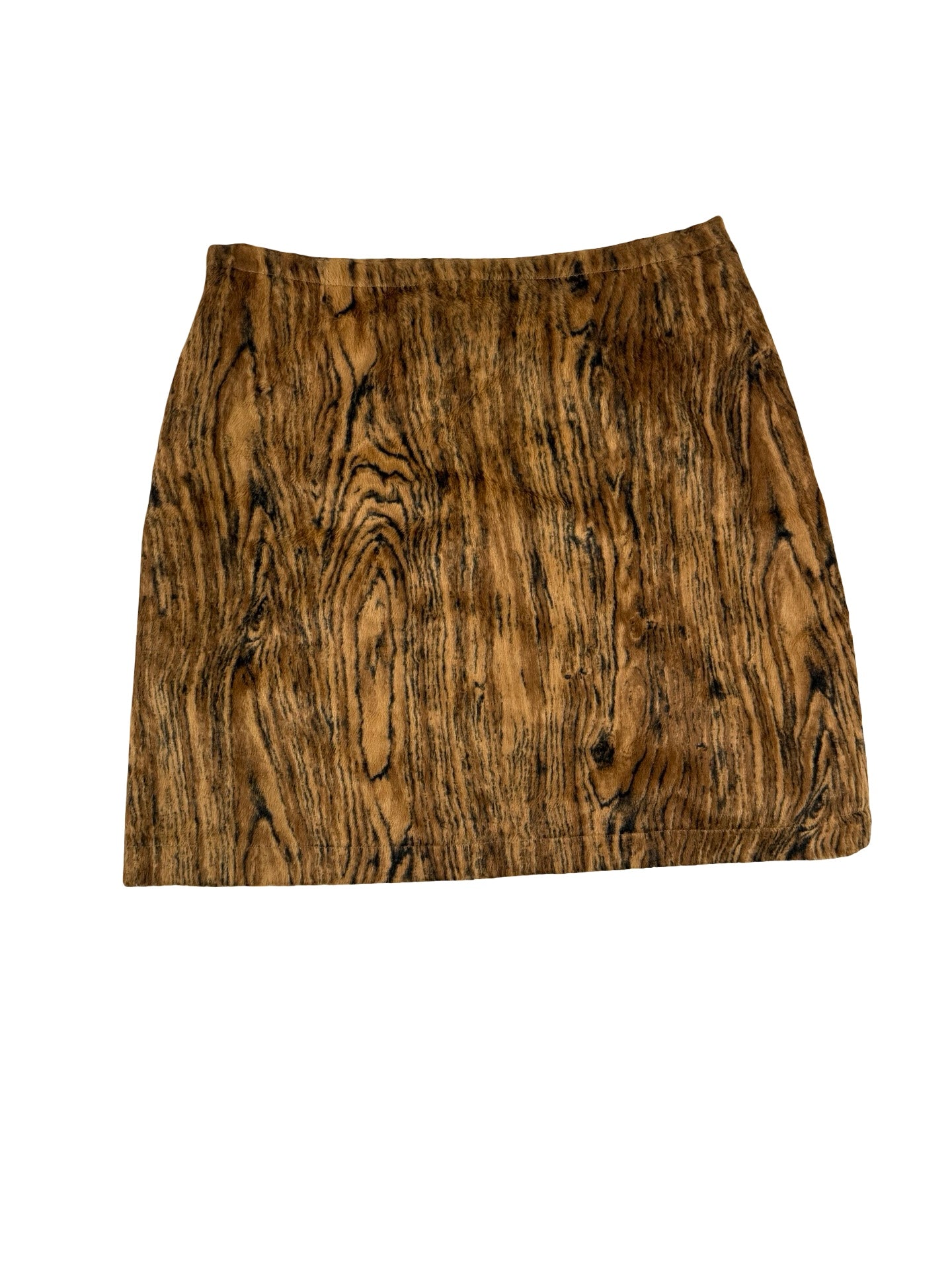 ICEBERG faux fur animal print skirt