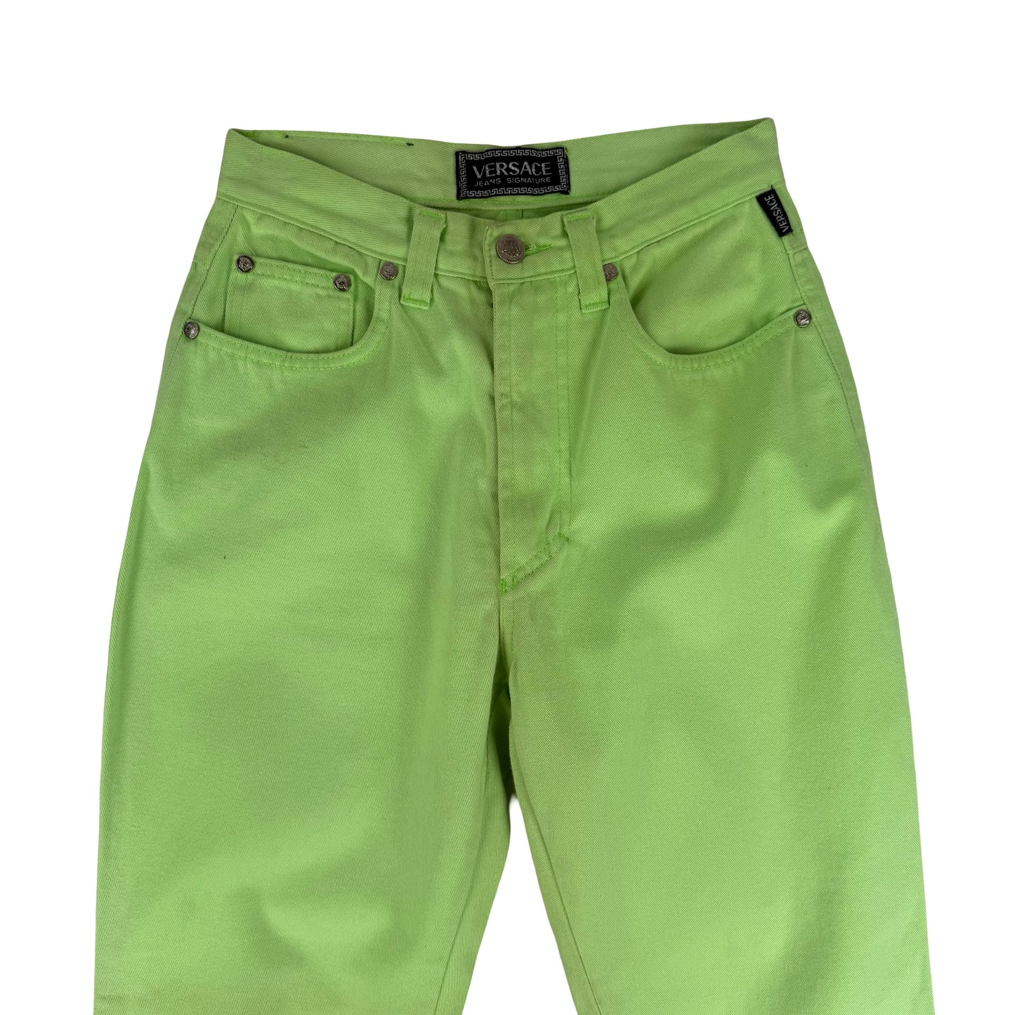 Versace green mom jeans
