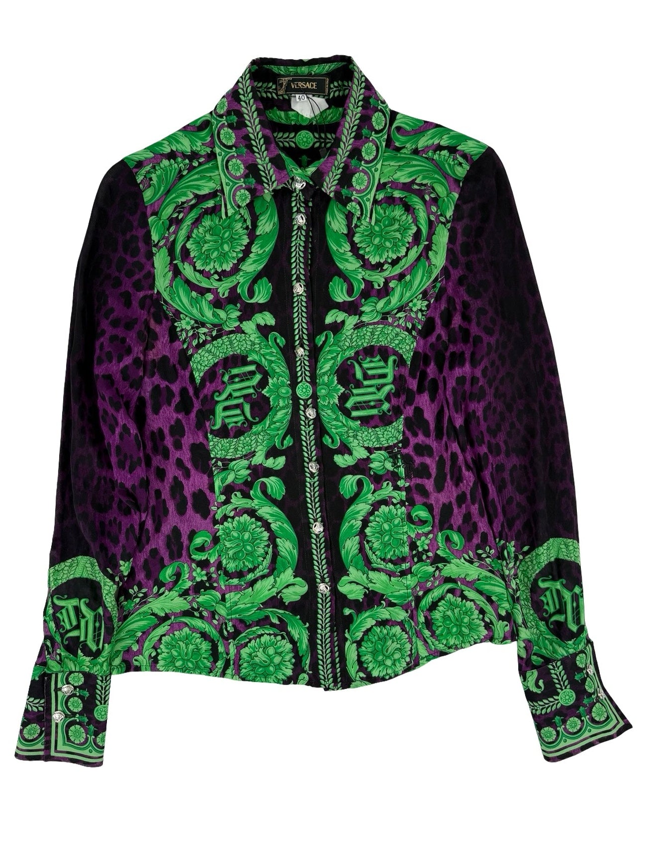 Versace leopard print baroque shirt