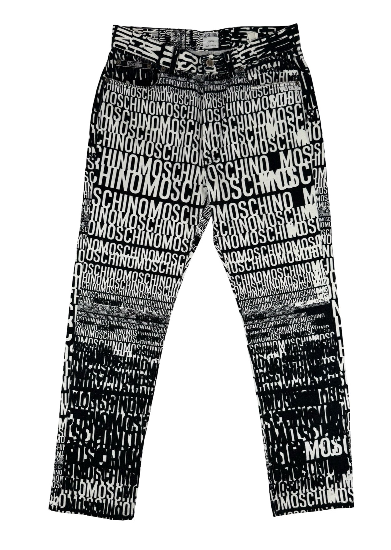 Moschino spell out jean’s monochrome