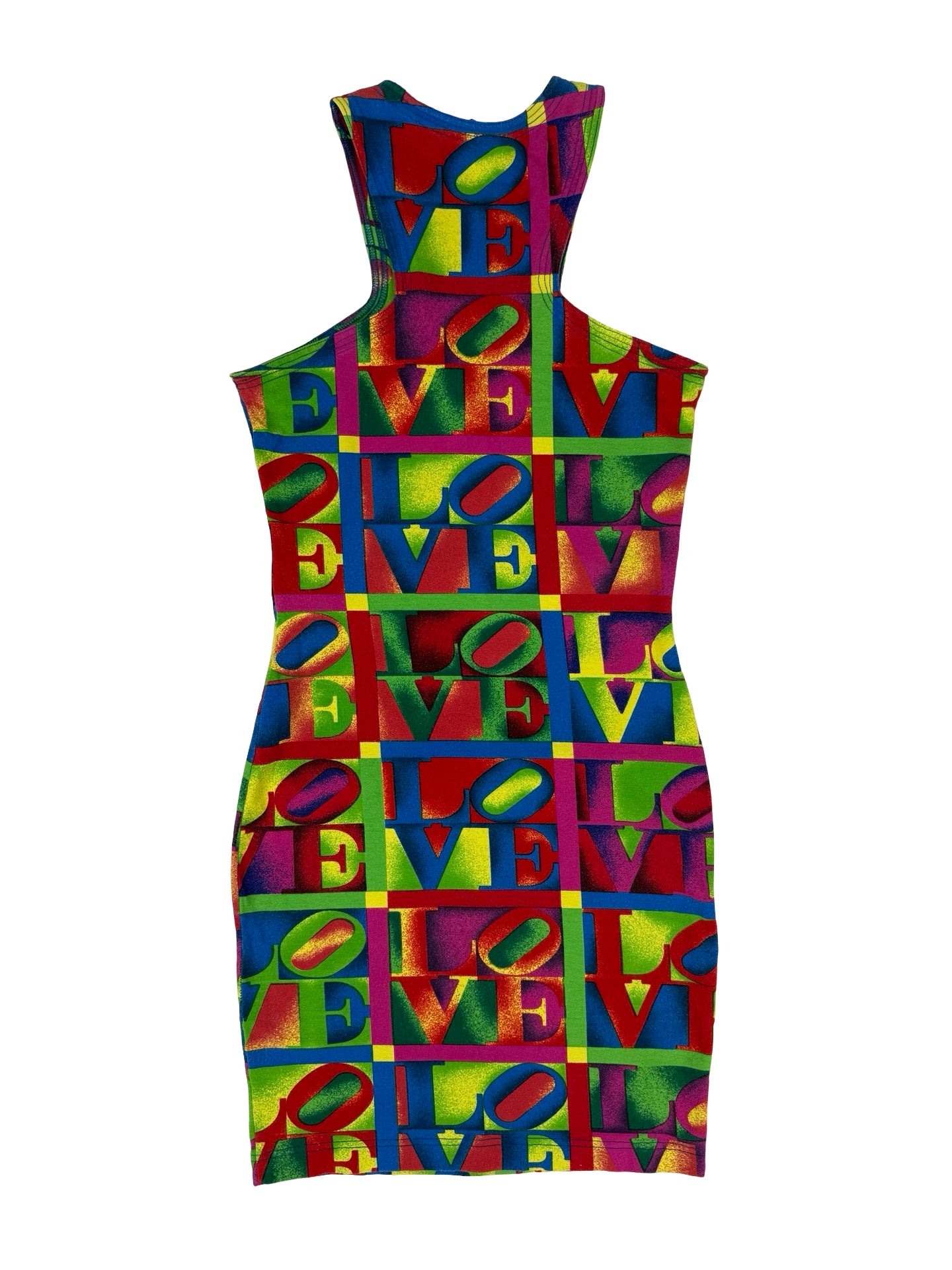 Versace 1995 Robert indiana love bodycon dress