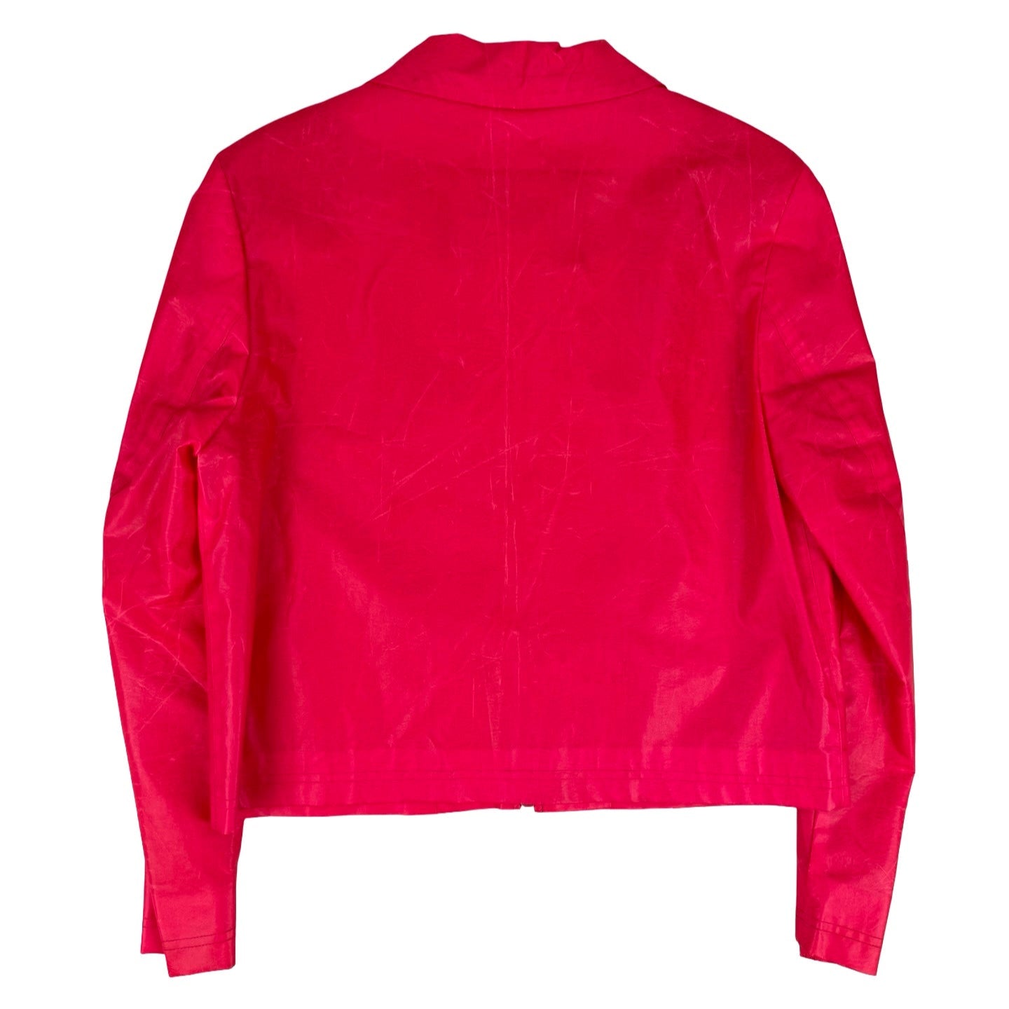 Versace neon pink pleather jacket