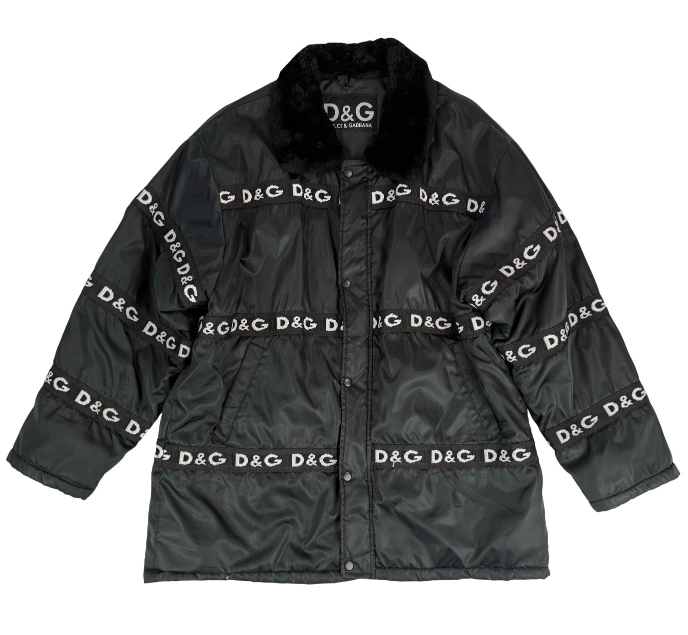 Dolce & Gabbana fur trim coat