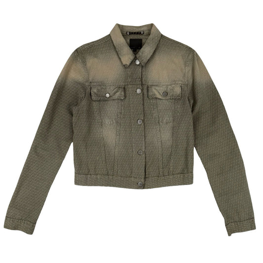 Fendi zucca distressed denim jacket