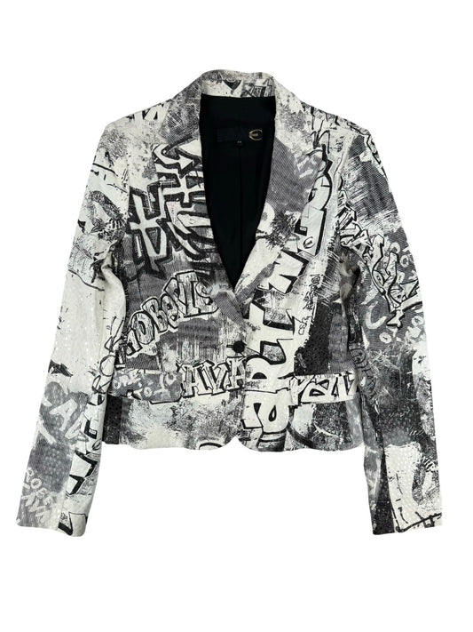Roberto cavalli graffiti blazer jacket