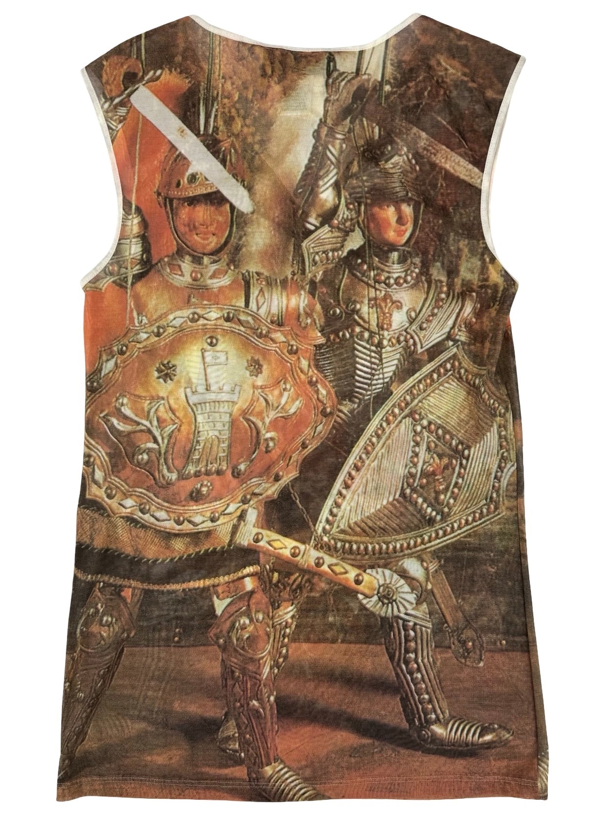 Dolce & Gabbana mesh V neck renaissance top