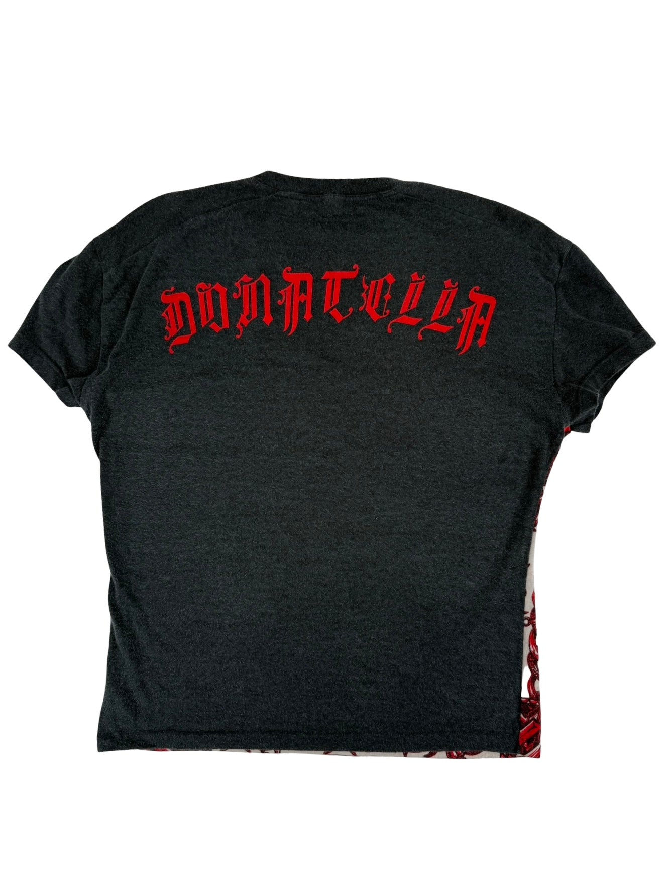 Gianni versace Black & red graphic donatella versace punk barbwire tee