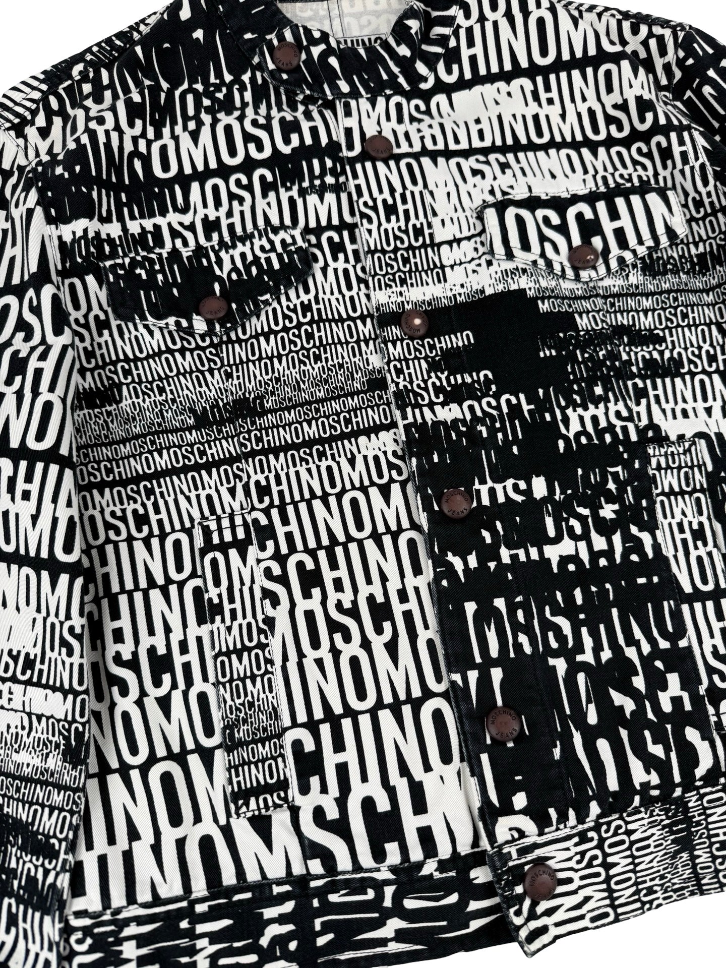Moschino spell out monochrome jacket