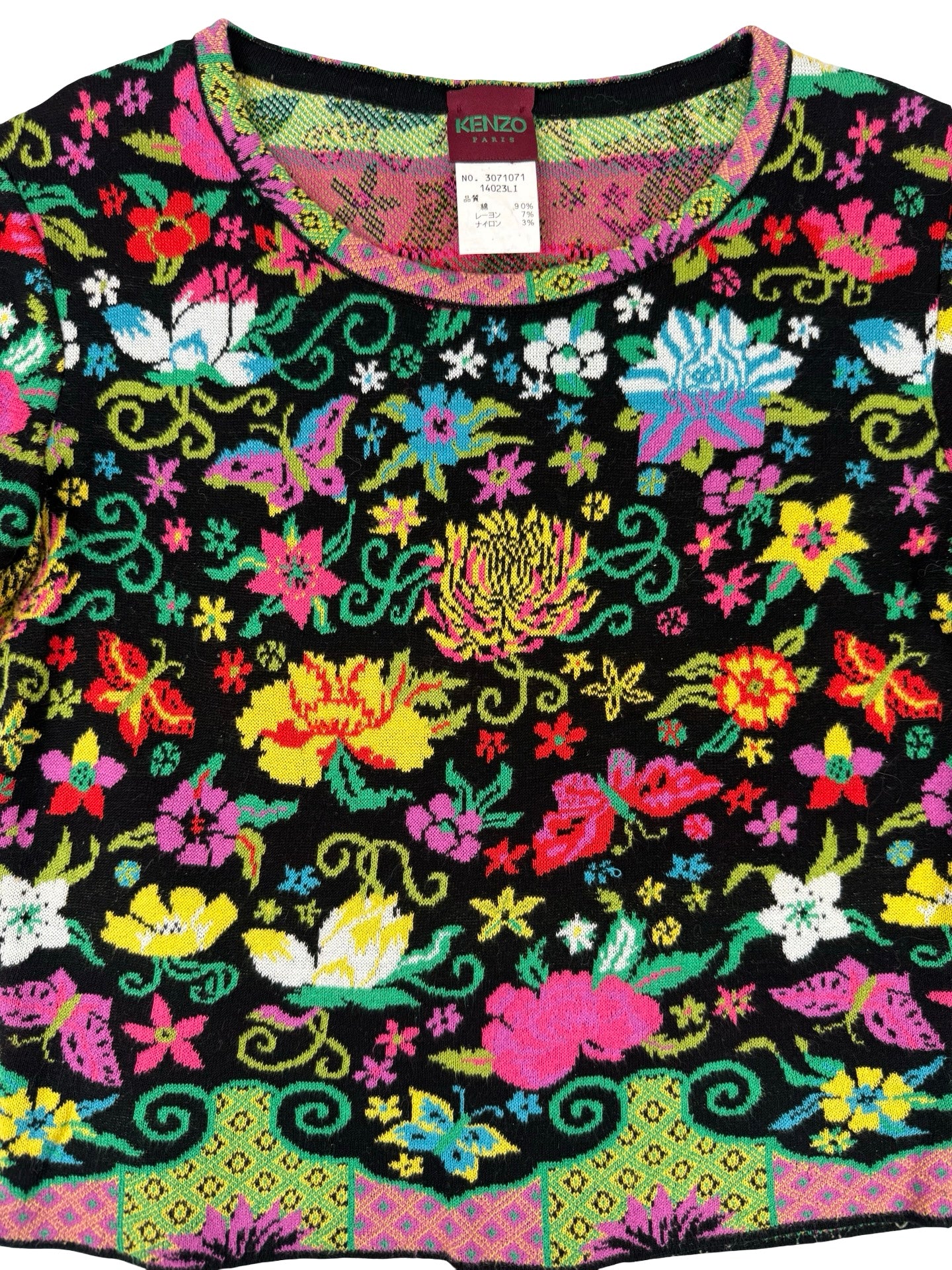 Kenzo Floral butterfly Knitted top