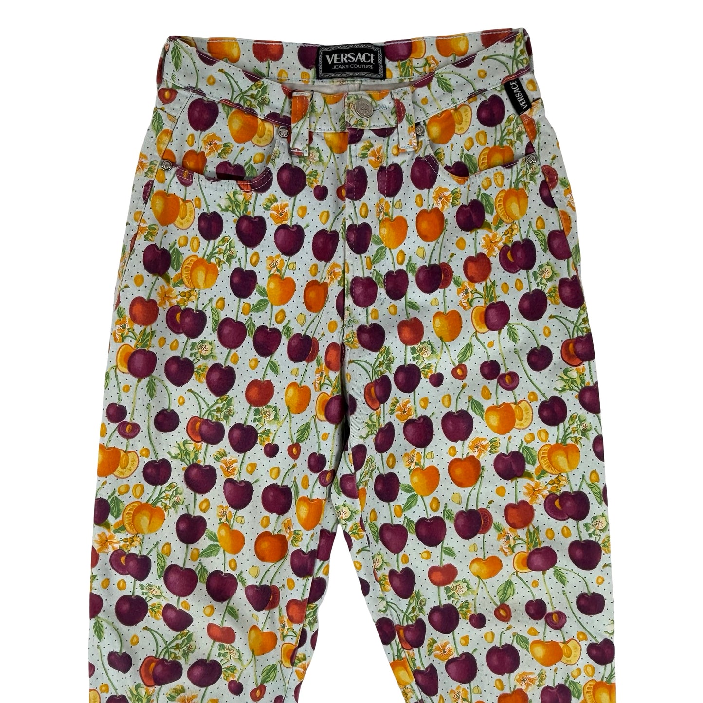 Versace Cherry Print Mom Jeans