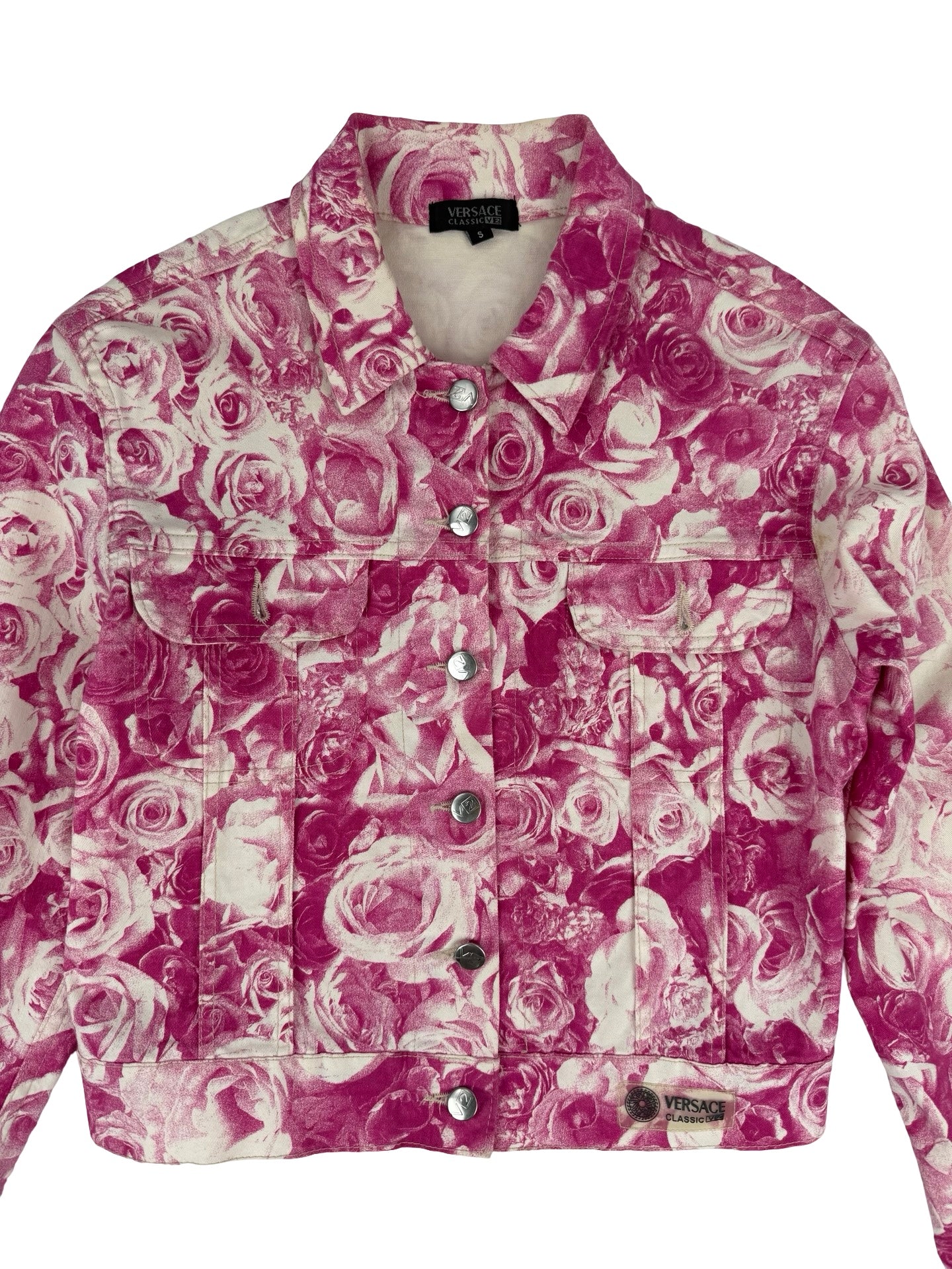 Versace rose denim jacket