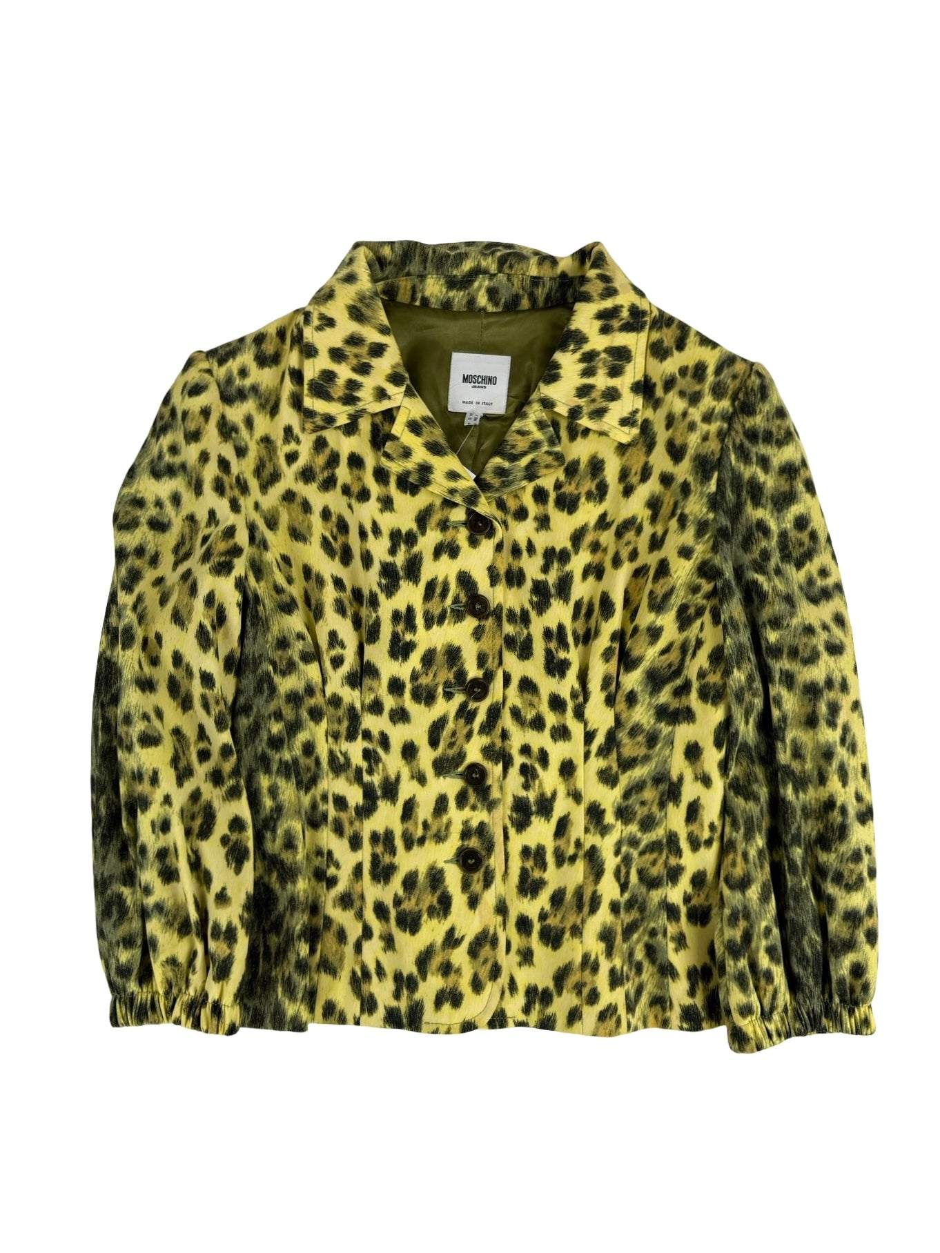 Vintage moschino leopard print blazer jacket