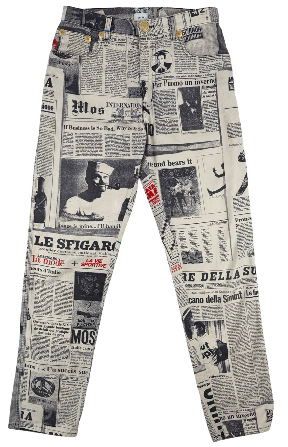 Moschino Newspaper jeans